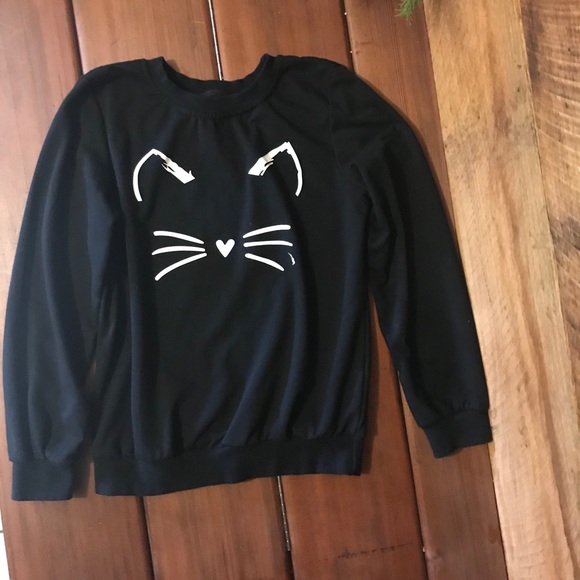 Cat black sweatshirt - Picture 2 of 3